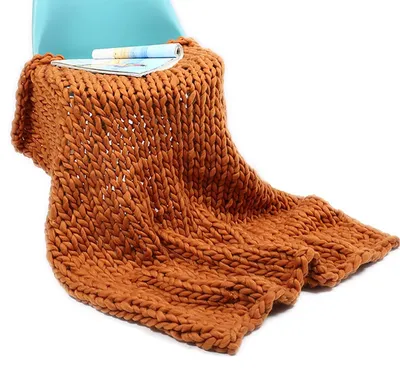Imagen del producto de Manta de punto grueso para decoración del hogar