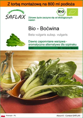 Zdjęcie produktu dla SAFLAX - Garden in the bag - Bio - Boćwina - 150 Nasiona - Z podłożem uprawowym w praktycznej, samorozkładającej się torbie - Beta vulgaris subsp. vulgaris
