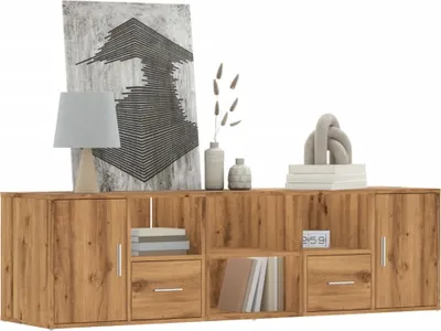 Produktbild von Möbel Eckregal Artisan-Eichen-Optik 160x40x45 cm Holzwerkstoff - Nachttische & -schränke 3307827