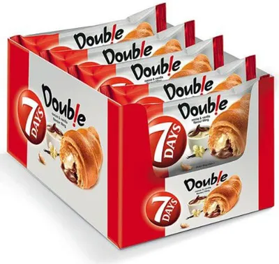 Produktbild von 7Days Double Croissant Kakao & Vanille 10x60g