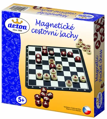 Produktbild von Magnetisches Reiseschachspiel aus Holz in Box 20x20x4cm