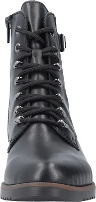 Produktbild von Rieker Damen Schnürboot Blockabsatz Stiefelette Zierschnalle Y0500, Größe:38 EU, Farbe:Schwarz