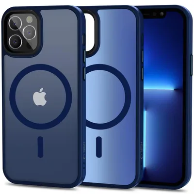 Produktbild von Tech-Protect Magmat Magsafe Iphone 12/12 Pro Matte Navy