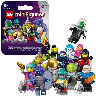 Obrázok produktu pre LEGO minifigúrky vesmírna séria 26, zberateľská hračka pre chlapcov a dievčatá od 5 rokov, vrátane astronauta a robota, náplň do párty tašky, nápad na darček, (1 z 12, náhodne vybrané) 71046