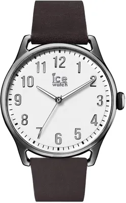 Produktbild von Ice-Watch 013044 Ice time Dark brown White Large Uhr Leder Braun