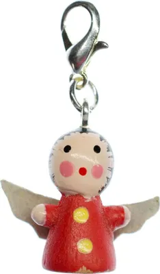 Produktbild von Engel Weihnachten Holz Xmas Charms Xmas Anhänger Bettelanhänger Miniblings rot
