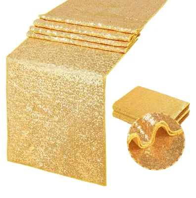 Productafbeelding van Set van 2 Gouden Tafellopers 30 x 180 cm