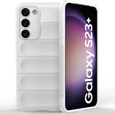 Produktbild von Samsung S23+ Hülle, Weich TPU Silikon Stossfest Anti-rutsch Schutzhülle für Samsung Galaxy S23+ Weiß