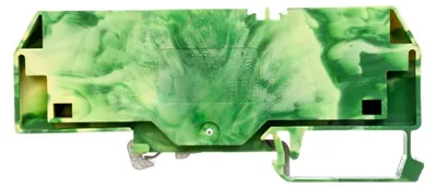 Imagen del producto de Conector de cable de tierra de 0,2-16 mm² (verde/amarillo) - Bloque de bornes de conexión de tierra, 1 polo, 12 mm, modelo 283-677