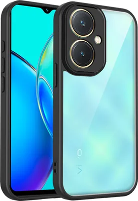 Produktbild von Hülle für Vivo Y27 4G Transparente Rückseite TPU Bumper Stoßfest Handyhülle Schwarz