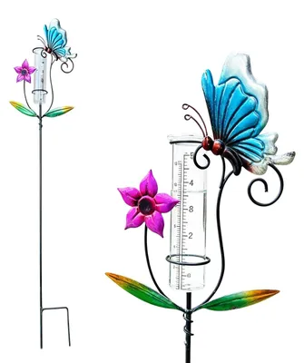 Immagine prodotto di Omgoods - Misuratore di pioggia resistente al gelo per giardino, con picchetto da giardino di 89 cm