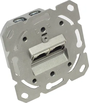 Produktbild von Netzwerkdose Cat. 6, 2xRJ45, geschirmt, ohne Zentralstück/-Abdeckrahmen, Good Connections®