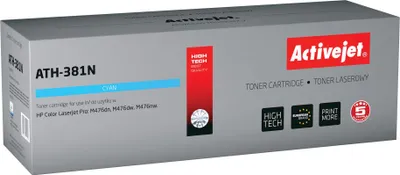 Produktbild von Activejet ATH-381N Tonerkartusche (Ersatz für HP 312A CF381A; Höchst; 2700 Seiten; cyan)