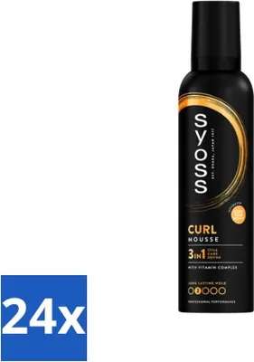 Produktbild von Syoss Curl Haarschaum - Anti-Frizz & Sprungkraft - 250 ml - Vorteilspack - 24 Stücke