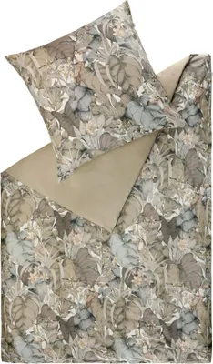 Image de Schöner Wohnen linge de lit Toucan couleur beige taille 135x200+80x80