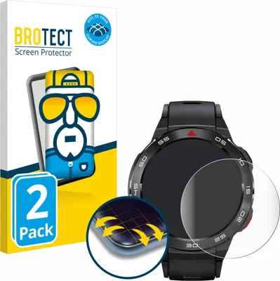 Produktbild von 2x BROTECT Fullscreen Schutzfolie für Xiaomi Mibro GS Pro Displayschutz Folie Fullcover Klar Transparent