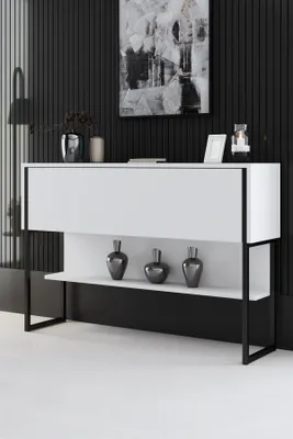 Obrázok produktu pre Skye Decor, Luxe - čierna, biela, komody, čierna, 120 x 80 x 30 cm