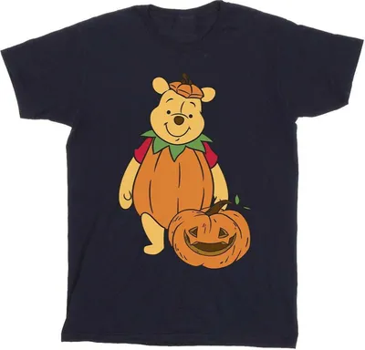 Produktbild von Winnie the Pooh - "Halloween Pumpkin" T-Shirt für Jungen, Baumwolle BI56581 (104) (Dunkles Marineblau)