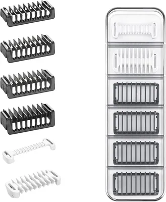 Produktbild von Bodygroomer Aufsätze, 6 Ersatzklingen, Schutzkämme, 0 mm / 3 mm / 1 mm / 2 mm / 3 mm / 5 mm, mit
