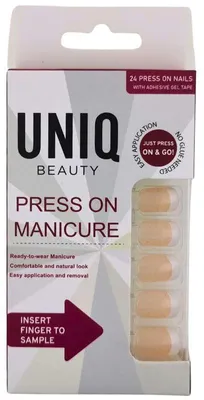 Immagine prodotto di UNIQ Click On Press On - Unghie finte per manicure - Unghie alla francese - 24 pezzi
