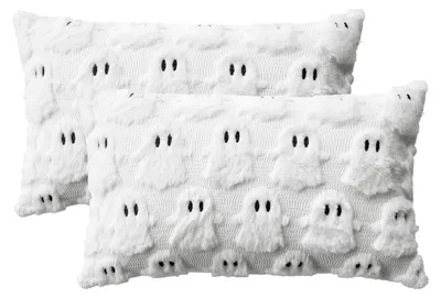 Plüsch-Kissenbezüge Halloween-Geist, 2er-Set, 30x50 cm