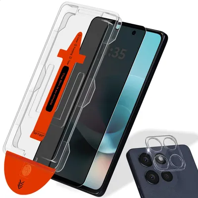 Obrázek produktu pro 1-balení Motorola Moto G67 Power Ochranné sklo na displej Privacy & 1-balení ochrana objektivu - Tvrzené sklo | [Automatická instalace] - Bez bublin