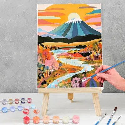 Malen nach Zahlen Set für Erwachsene, Acryl, DIY, Landschaft