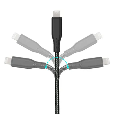 Produktbild von Terratec CHARGE CL2, 2 m, USB C, Lightning, Männlich, Männlich, Schwarz