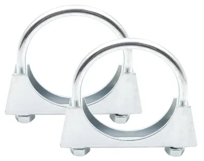 Productafbeelding van Set van 2 ronde buisklem, M8 x 50 mm, verzinkt staal