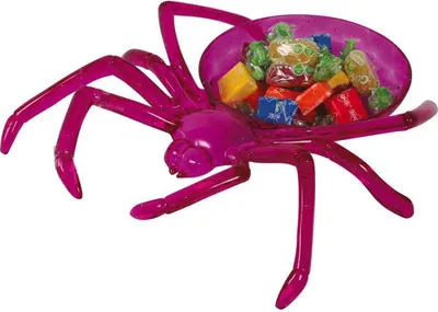 Image de Animaux Araignées Bol Coloré Décoration Créative Halloween Décoration de table Bol à bonbons Effrayant Fête Accessoires Violet Rose 20 cm Design Nouveauté, Couleur : Violet