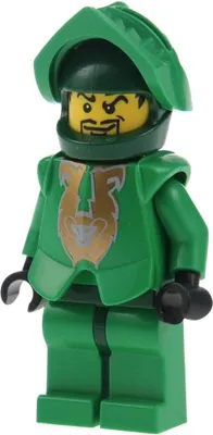 Produktbild von 1xLego Minifigur Knights Kingdom Ritter Rascus Brustpanzer Affe Helm 8801 cas266