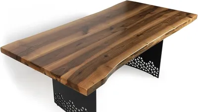 Produktbild von Luxus Tisch Braun Edelstahl Design Esstische Holz Modern Esstisch Neu
