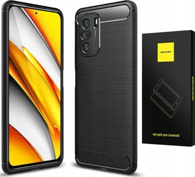 Zdjęcie produktu dla Etui ochronne SPACECASE Carbon do Poco F3 czarny