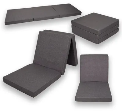 Produktbild von Gästematratze Klappmatratze 190 x 65 x 8,5 cm Grau - faltbar