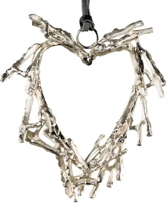 Produktbild von ALUMINIUM-HERZ-HÄNGER. HERZHÄNGER. GEWEIH. Ca 20cm.