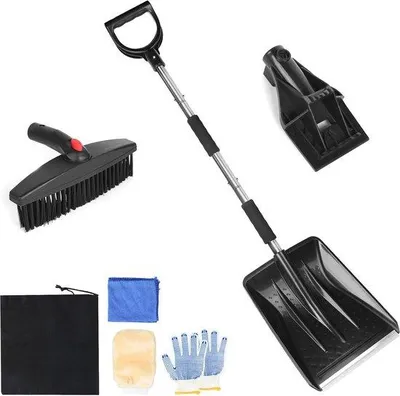 Produktbild von Schneekratzer Schneebürste Eisschaber Set silber Auto