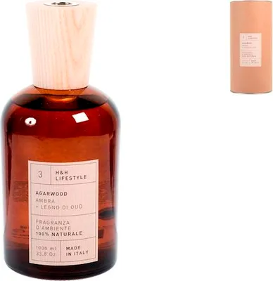 Produktbild von Raumdiffusor aus 100 % natürlichem Glas mit Duft nach Adlerholz/Amber und Oud, 1000 ml