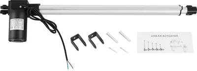 Immagine prodotto di Motore lineare elettrico - Attuatore lineare a 12V DC - Corsa: 500 mm - Capacità di spinta: 600 kg / Capacità di trazione: 400 kg - Velocità: 5 mm/s - Grado di protezione: IP44 - Colore: Grigio