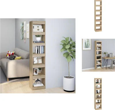 Produktbild von vidaXL Bücherregal/Raumteiler Sonoma-Eiche 40x30x198 cm - Bücherregale & Bücherschränke
