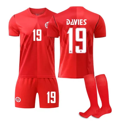 Immagine prodotto di #19 DAVOES Maglia da calcio canadese per i Mondiali 2026, disponibile in casa, per bambini e adulti. TAGLIA:XXXL