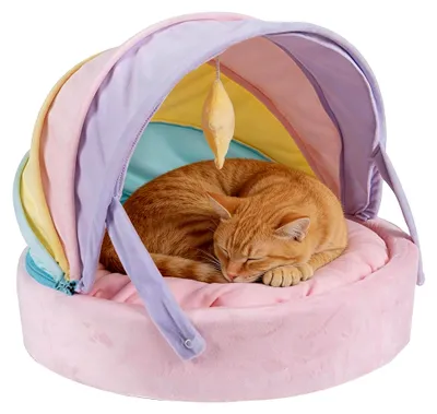 Produktbild von Katzenbett für Kätzchen, Schlafversteck | Kuschelnest für Hunde, geeignet für Tierheim, Wohnzimmer, Balkon und Schlafzimmer