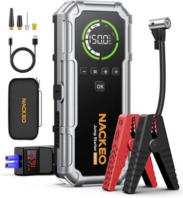 Immagine prodotto di Avviatore portatile con compressore per motori diesel e veicoli a 12V – 6000 A di corrente di picco e 160 PSI