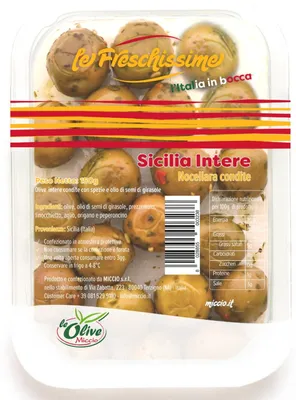 Produktbild von Reife marinierte sizilianische Oliven 150g - Miccio