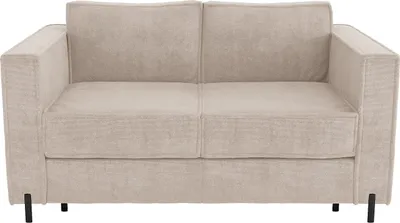 Produktbild von Schlafsofa mit Matratze 3-Sitzer - Strukturstoff - Beige - Liegefläche 140 cm - Matratze 20 cm - ELORYA