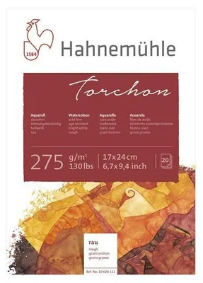 Produktbild von Hahnemühle Torchon Aquarellblock - 275 g/m² - 24 x 32 cm - 20 Blatt
