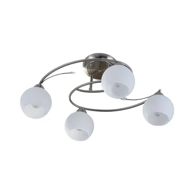 Produktbild von Lindby Deckenleuchte Svean, 4flg., weiß, Glas, Länge 42,5cm
