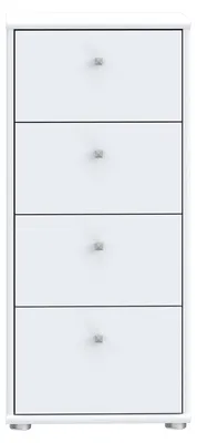 Image de Commode avec 4 tiroirs, blanche