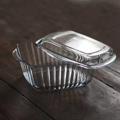 Image de Pasabahce 59049 2-pièces plat à four verrine rôtissoire en verre 2,6L rectangulaire avec couvercle rôtissoire assiette plat ustensile de cuisine