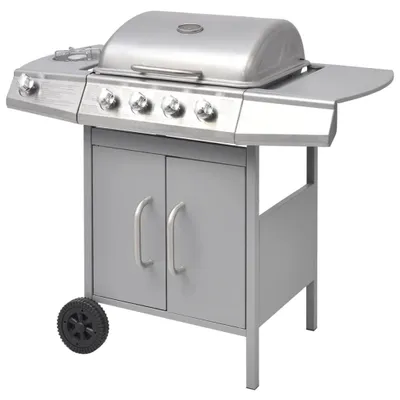Image de vidaXL Barbecue à gaz 4+1 flammes argenté