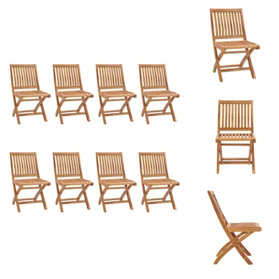 Produktbild von vidaXL Klappbare Gartenstühle 8 Stk. Massivholz Teak - Gartenstühle